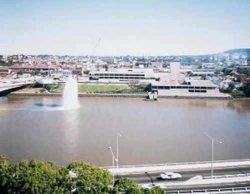 Overlooking the Brisbane River toward the Queensland Art Gallery
