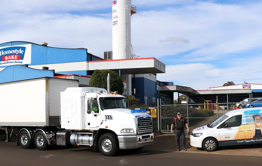 Homestyle Bakeries building and trucks