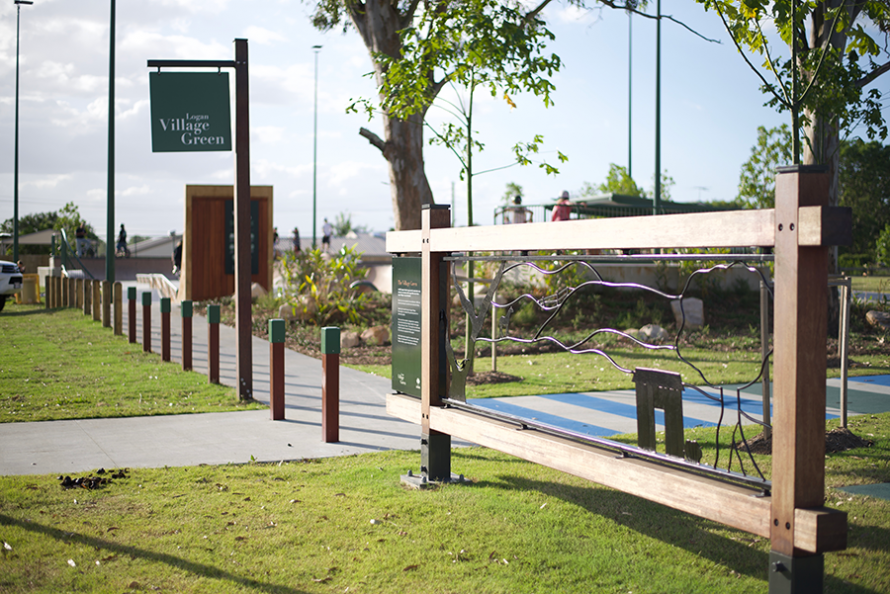 Logan Village Green fence