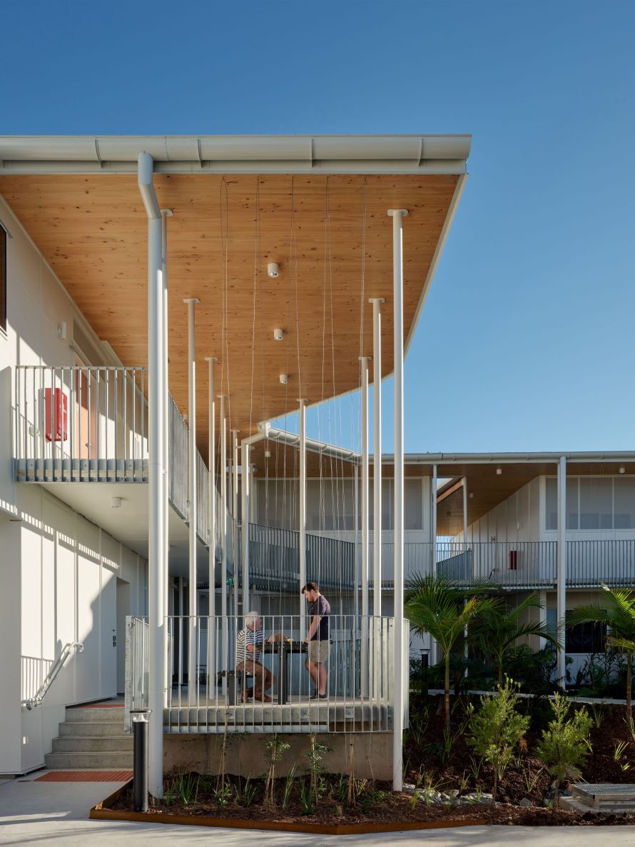 View from inside the grounds of the Inala Infill apartments.