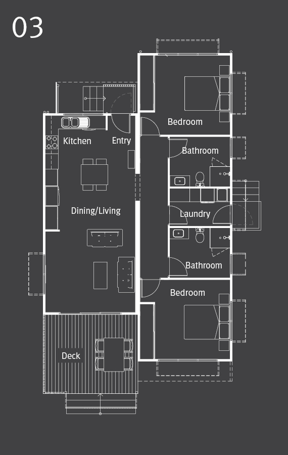 Saltair 2 bedroom floor plan